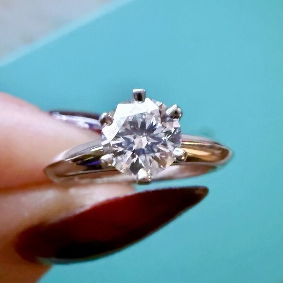 Tiffany & Co. Jewelry - $7500++ Tiffany & Co. Solitaire Platinum Diamond Engagement Ring .62 TCW